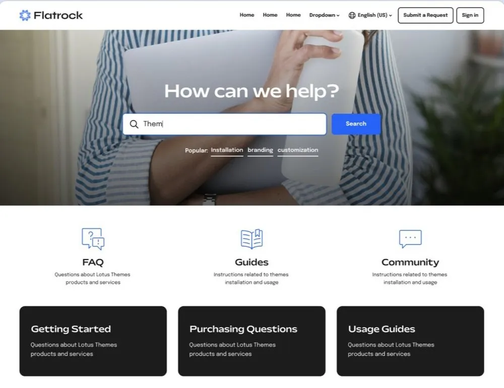 Flatrock theme preview
